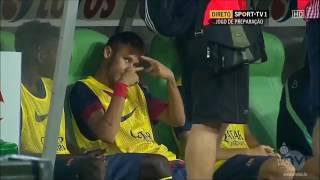 Neymar first match for barca