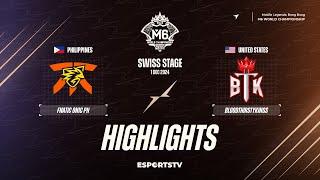 Fnatic ONIC PH vs BloodThirstyKings HIGHLIGHTS M6 World Championship | BTK vs FNOP ESPORTSTV