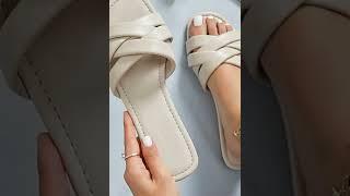 Latest Flat Sandals For Girls 2022 Stylish Flat Sandals Collection 2022 College Wear Flat Sandals