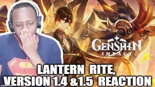 Genshin Impact Reaction | Lantern Rite, Version 1.4 and 1.5 Trailer