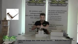 Games Island | Papp-Sortierkiste für ca. 4000 Karten | Magic- Yu-Gi-Oh! -World of Warcraft