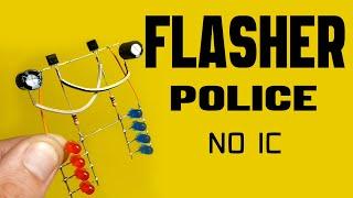 How To Make FLIP FLOP LED ( Flasher Police ) Circuit Using BC547 NPN TransistorIn The Simplest Way