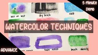 5 Minute Demo: Watercolor Techniques | Choice-Based Art Education