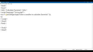 Calculate Factorial Using Javascript