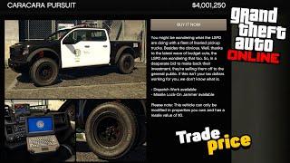 How to unlock Trade Price for Caracara Pursuit Police Car in GTA Online: Agents of Sabotage