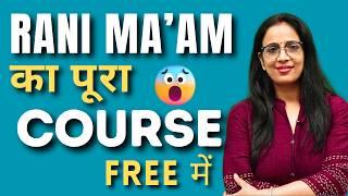 Rani ma’am का पूरा course  Free में |For SSC GD, CHSL, MTS, CGL, Steno, CPO, Phase, IB ACIO 2023- 24