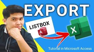 Export LISTBOX Data from MS Access to Excel - Step-by-Step Tutorial