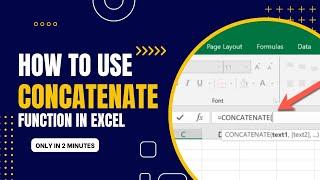 How to Use the CONCATENATE Function in Excel