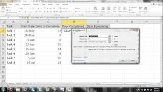 Microsoft Excel Gantt Chart Tutorial Excel 2010 Part 1 - Automated Progress Gantt Chart Tutorial