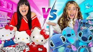 COMPRIAMO SOLO COSE DI HELLO KITTY VS STITCH PER 24 ORE! *Giada VS Mamma Nadia*