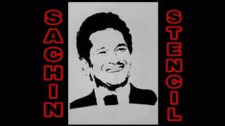 |stencil drawing of  sachin Tendulkar|sachil Tendulkar|stencil drawings| easy drawings|stencil art|