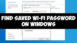 Find saved Wi-Fi password on Windows