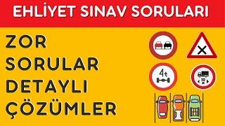 EHLİYET SINAV SORULARI 2022 / MART, NİSAN EHLİYET SINAV SORULARININ ÇÖZÜMLERİ