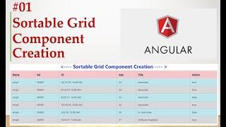 How to Create Sortable Grid Component in Angular? - 01 | Reusable table sort component