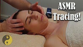 ASMR Light Touch Face, Chest, Arms & Hands Tracing Massage with Relaxing Music