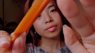 ASMR To Make You Sleepy  Brushing Your Hair Back & Sweeping My Hands Over You (Layered Sounds)