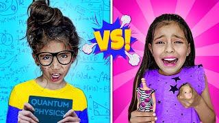 POPULAR VS NERD FOR 24 HOURS! How to become popular in school!