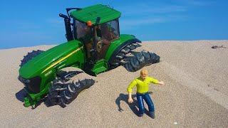 RC TRACTOR stuck in the sand!