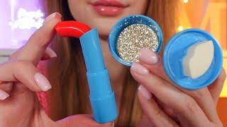 asmr doing your fake makeup 