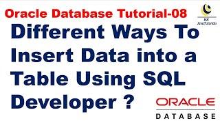 Different Ways To Insert Data into a Table Using SQL Developer ?|| Oracle Database Tutorial