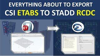 HOW TO EXPORT FROM ETABS TO RCDC I ETABS TRAINING I CIVIL ENGINEERING I STRUCTURAL ENGINEERING I SSC