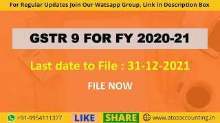 GSTR Update | GSTR 9 LIVE AT GST PROTAL | File your Annual return now |