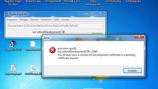 Solucion: provision.cpp:81 ios/submitDevelopmentCSR=7460 | Cydia Impactor | LimonTouch