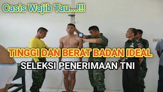 INI TINGGI DAN BERAT BADAN IDEAL SELEKSI TNI, CASIS WAJIB TAU