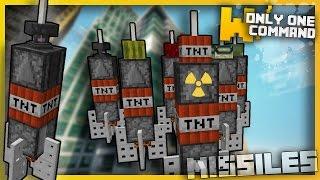 Minecraft: DEADLY MISSILES With Only two Command Blocks (1.11 Command!)