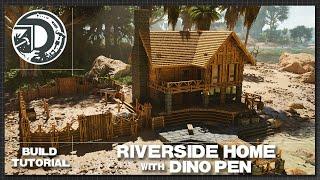 ARK: Survival Ascended | Riverside Home with Dino Pen | Build Tutorial