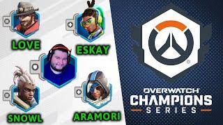 Flats Plays In The OVERWATCH CHAMPIONSHIP SERIES (ft. Eskay, Snowl, Aramori and Love)