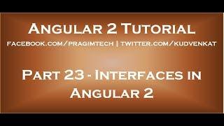 Interfaces in Angular 2