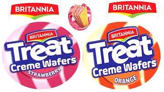 Britannia Treat Creme Wafers (Strawberry & Orange)