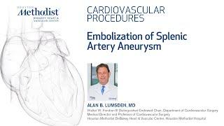 Embolization of Splenic Artery Aneurysm (Alan Lumsden, MD)