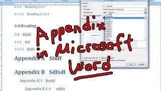 Automated Appendix in Microsoft Word