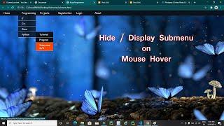 Show and Hide Submenu on Mouse Hover