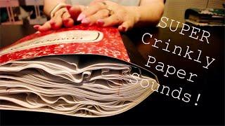 ASMR EXTREME Crinkly Paper | Pages Stuck Together Water Damaged Paper | No Talking