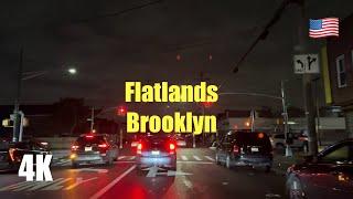 DRIVING IN FLATLANDS BROOKLYN NYC NY USA .4K ARMS,Sleep,Relax,Driving in silence.