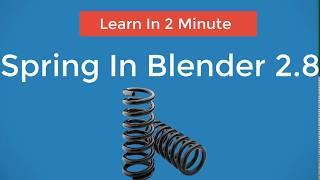 Spring In Blender 2 8 2019  How To Model Spring In Blendder 2 8