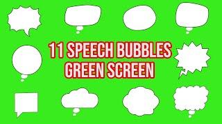 Top 11 || Speech Bubbles Comic Green Screen || by Green Pedia