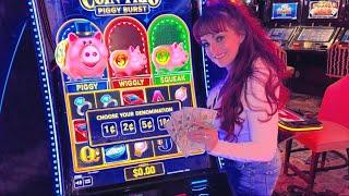 I Risked $350/Spin! Coin Trio Piggy Burst! Buy A Bonus! At a Las Vegas Casino!