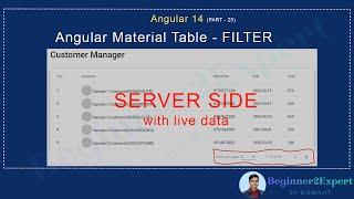 Part 25 - Easiest way to implement custom filter with angular material table | Angular 14 tutorials