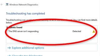 How To Fix DNS Server Is Not Responding Error Windows 10 / 8 / 7