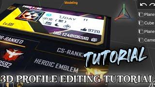 Profile Preview 3D Profile Edit In Android Full Tutorial | Free Fire 3D Profile edit Tutorial