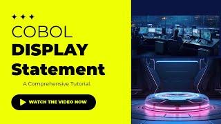 COBOL Tutorial: COBOL DISPLAY Statement | Display Statement in COBOL | Cobol display example #cobol