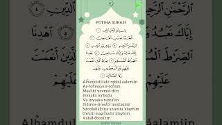 Fotiha surasi | Surah Al Fatiha