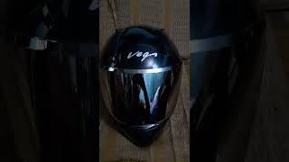 vega bolt Glossy black | film remove from iridium visor | my new helmet #shorts