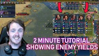 2 Minute Tutorial: Showing Enemy Yields / Stats - Civilization 6