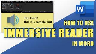 Microsoft Word - How to Use IMMERSIVE READER (Features Overview)