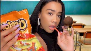 ASMR Hot Cheeto Girl Does Your Make-up In Class ‍️ ASMR Make-up Role-play